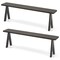 Set of 2 - 3-Person Outdoor Bench with 800 LBS Bearing Capacity